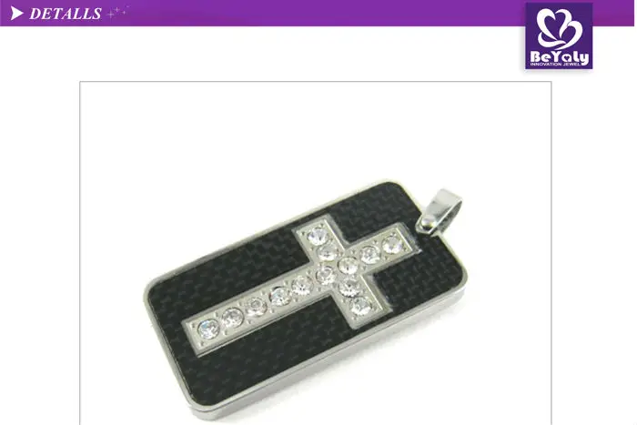 Hollow engraved rectangle customize logo necklace