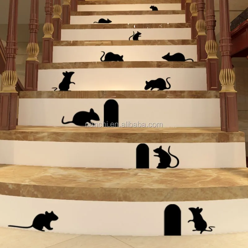 Engraçado mouse buraco adesivos de parede criativo rato buraco dos ... Cozinha Sala creativo
