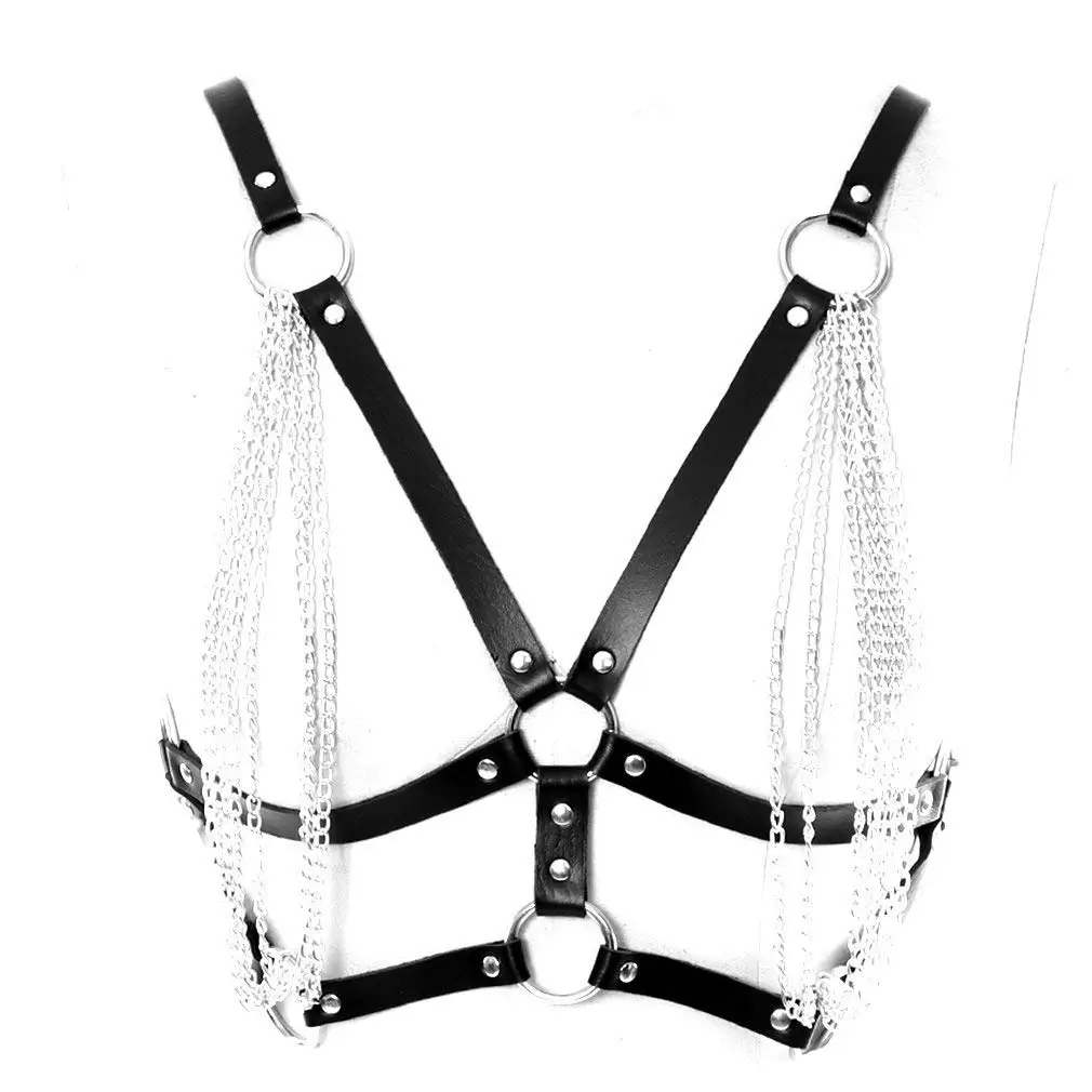 Buy Hisionlee Sexy Bondage Body Harness Queen Leather Teddy Lingerie ...