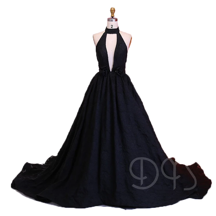 designer black evening dresses