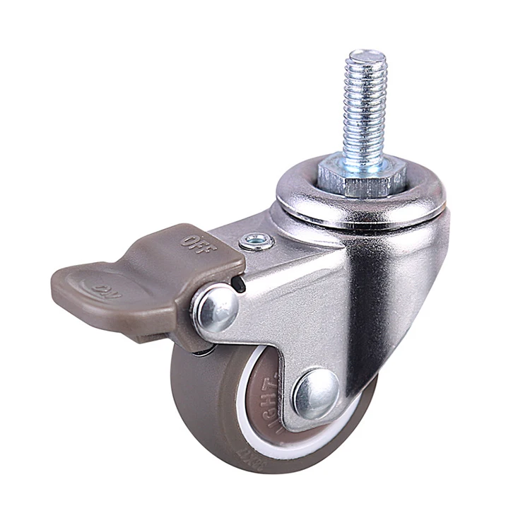 1 inch threaded stem Casters Wheels with brake CW-87