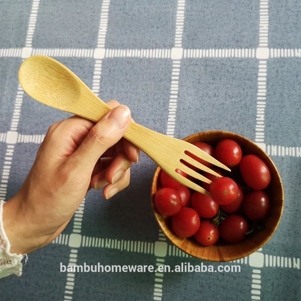 Simple Style Mini Bamboo Spork Reusable Spoon And Fork Buy Bamboo Spoons Forks Combo Outdoor Utensil Reusable Camping Spoon Fork Product On Alibaba Com