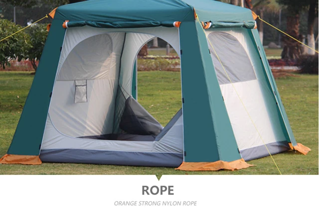 Manufacturer breathable two rooms rainproof warm automatic camping tent C01-C003