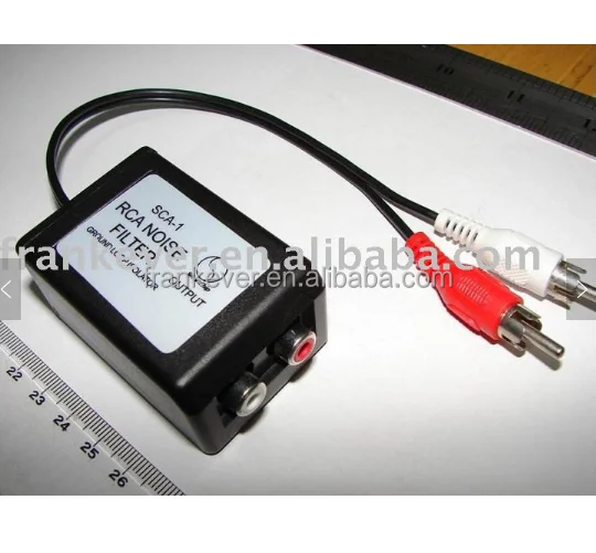 SODIAL Noise Filter Car RCA Male to Female Ground Loop Isolator Noise Filter 15A R