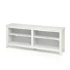 Simple style wood lcd white tv stand table and rack design for living room furniture