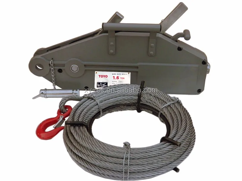 20 Meters Long Steel Wire Rope Manual Hoist Winch with 0.8-5.4T Capacity for Power Construction