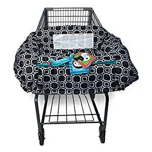 Boppy Shopping Cart and High Chair Cover, City Squares Black and White by Boppy