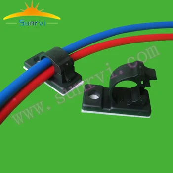 self adhesive cable clips black
