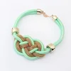 Handmade green fabric chain link exaggerated alloy necklaces wholesale yiwu factory price stock cheap necklace statement PN1406