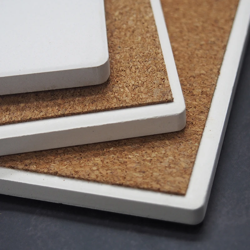 Blank Ceramic Coasters White Square 4 Inch Absorbent Sandstone Coaster