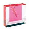 Wedding Use Square Lucite Desktop Single Flower Vase Floating Transparent Acrylic Flower Vase