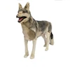 New product amazing realistic home decoration animal life size custom made plastic furry cute soft plastic wolf figurine