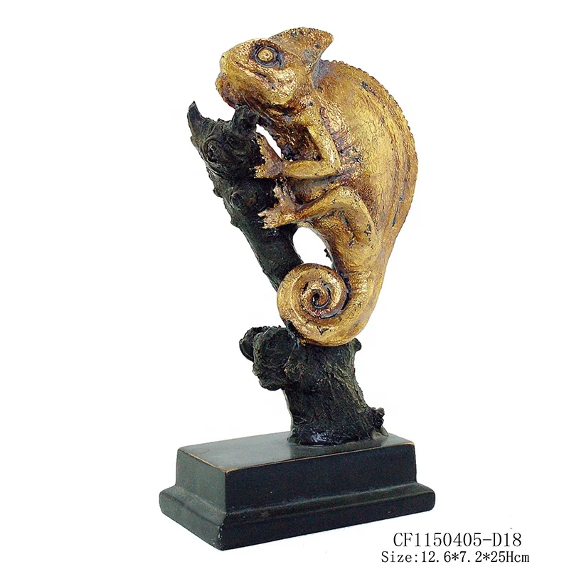 Resin Imitates Tree Stump Lizard Statue Serving Tray supplier