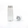 600Ml Plastic Wide Mouth Gray Transparent Portable Fancy Cycling Straw Sport Water Bottle