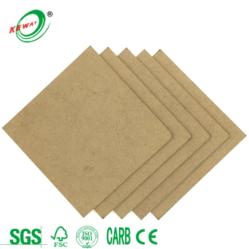 3mm 5mm 18mm Thickness Laminated Plain Mdf Hdf Board Plain Mdf Raw Mdf