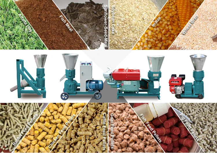 Farm Use Mini Animal Feed Mill For Poultry Cattle Goat Fish Feed Pellets  Processing Portable Small Feed Pellet Mill - Buy Small Feed Pellet  Mill,Mini Feed Mill,Poultry Feed Mill Product on 