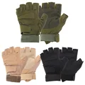 Wholesale Bike Bicycle Fingerless Outdoor Military Airsoft Hunting Paintball Cycling Army Tactical Gloves New Arrival H1E1