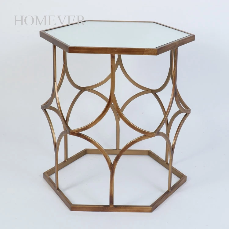 Beautiful Hexagon Shape Gold Metal Wire Mesh Coffee Table Buy Metal Wire Coffee Table Metal Mesh Table Beautiful Hexagon Shape Gold Metal Wire Mesh Coffee Table Product On Alibaba Com