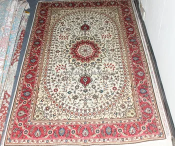 Pink Color Hand Knotted Silk Carpets Made In China Pink Color Hand Knotted Silk Carpets