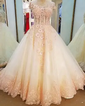 Ls53209 Lace Dress Fabric 3d Flower Tom Floral Princess Egypt