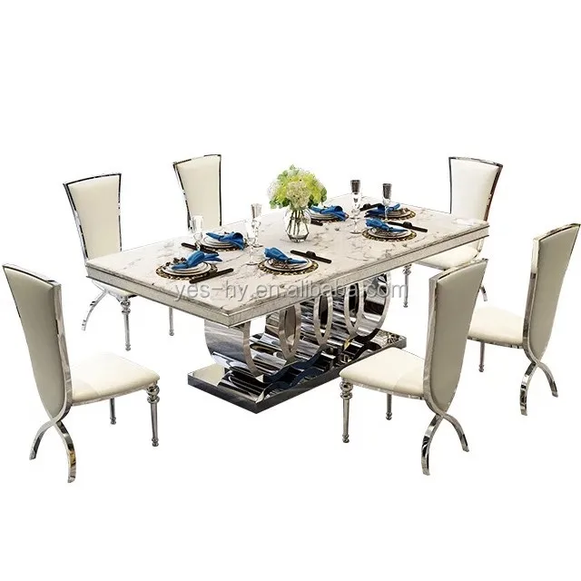 Stainless Steel Dining Table With 6 Chairs Set D1 Buy Dining Table
