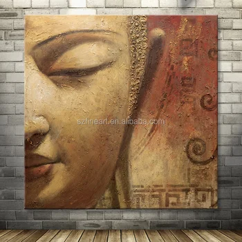Indian Buddha Face Canvas Oil Painting For Home Decoration Indian Buddha Face Canvas Oil Painting For Home Decoration