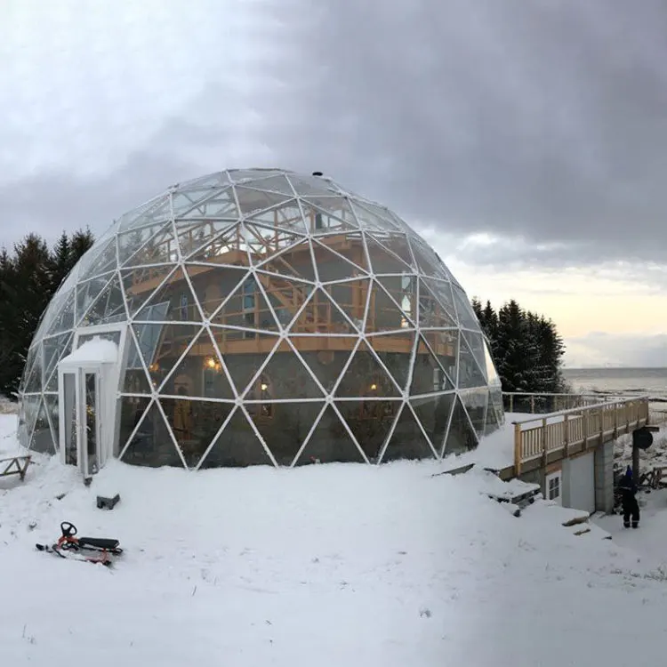 硬挤压房子野营增强玻璃冰屋圆顶圆顶帐篷