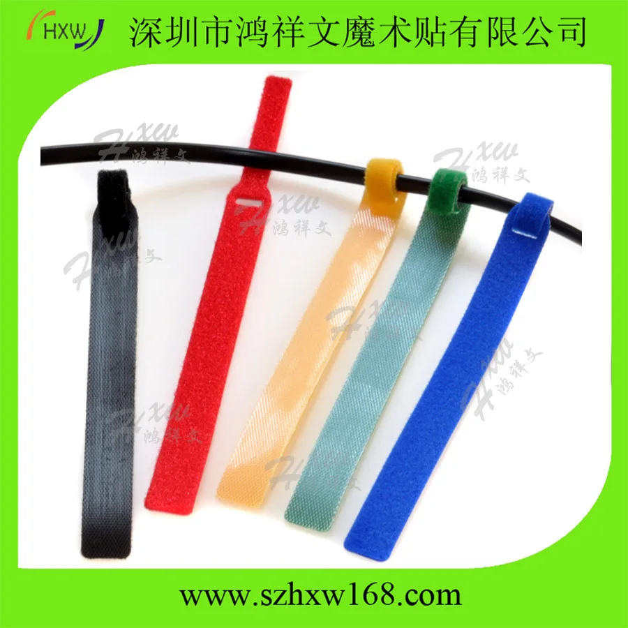 Adjustable Doublesided Tape Hook And Loop Self Locking Cable Strap