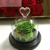 valentines day gifts rose cake wedding table tiny preserved rose in glass