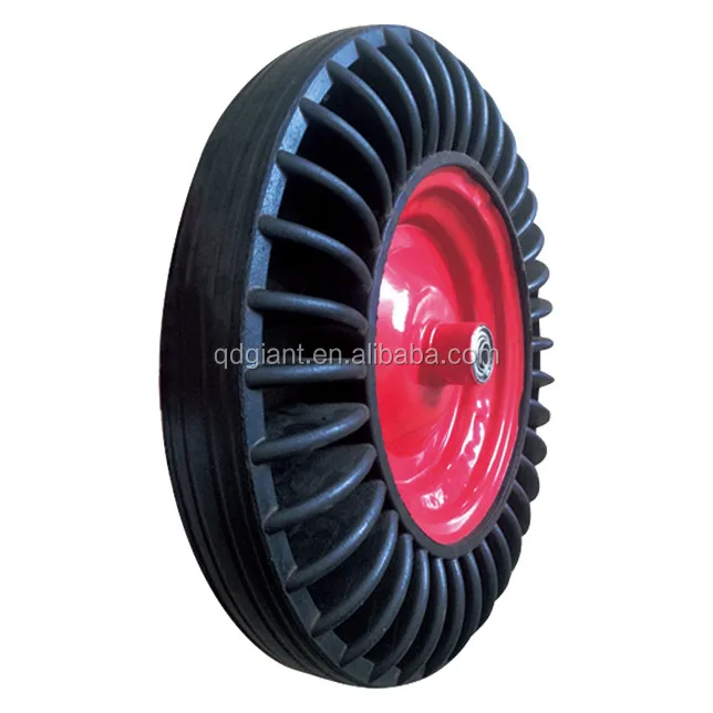 Ghana market wheelbarrow 15 inch solid rubber tires