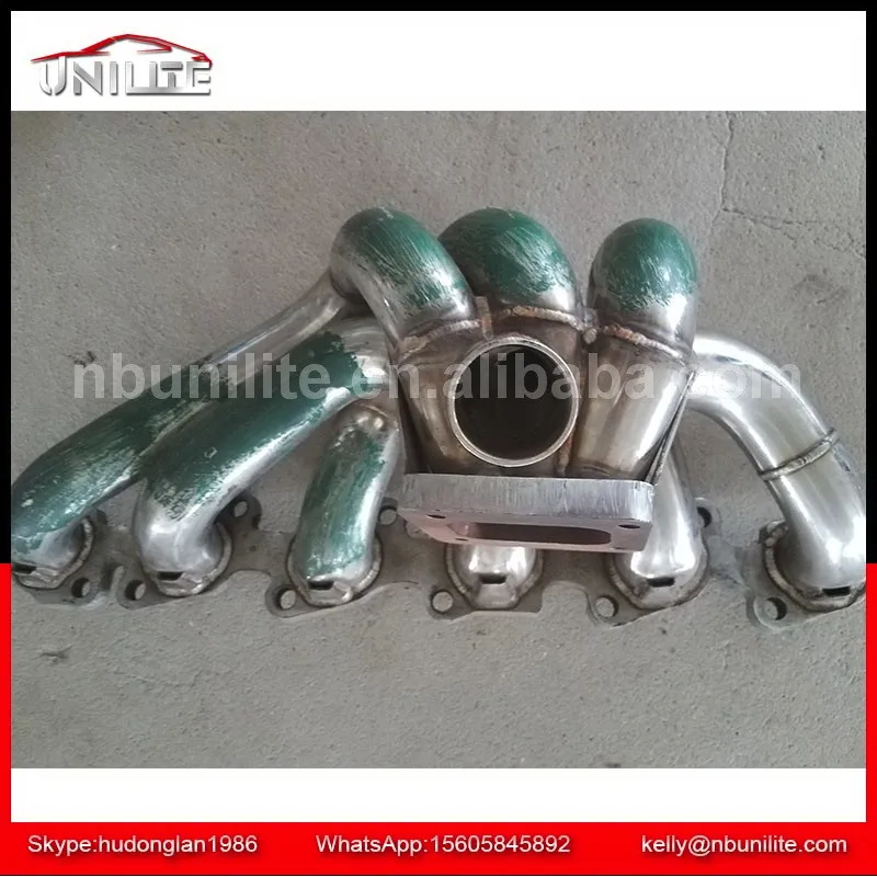 Ss304 3.0mm Thickness Exhaust Manifold For Ni Ssan Patrol Gu Y61 Tb48