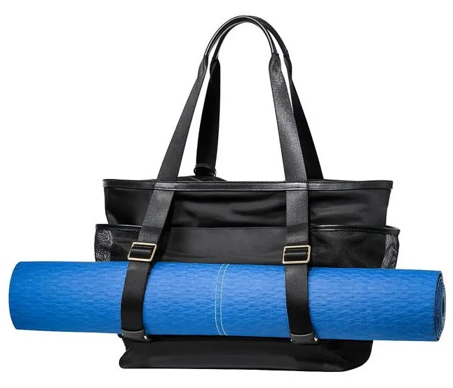 Strong Nylon Yoga Mat Carrier Tote Bag With Leather Trim Buy Yoga