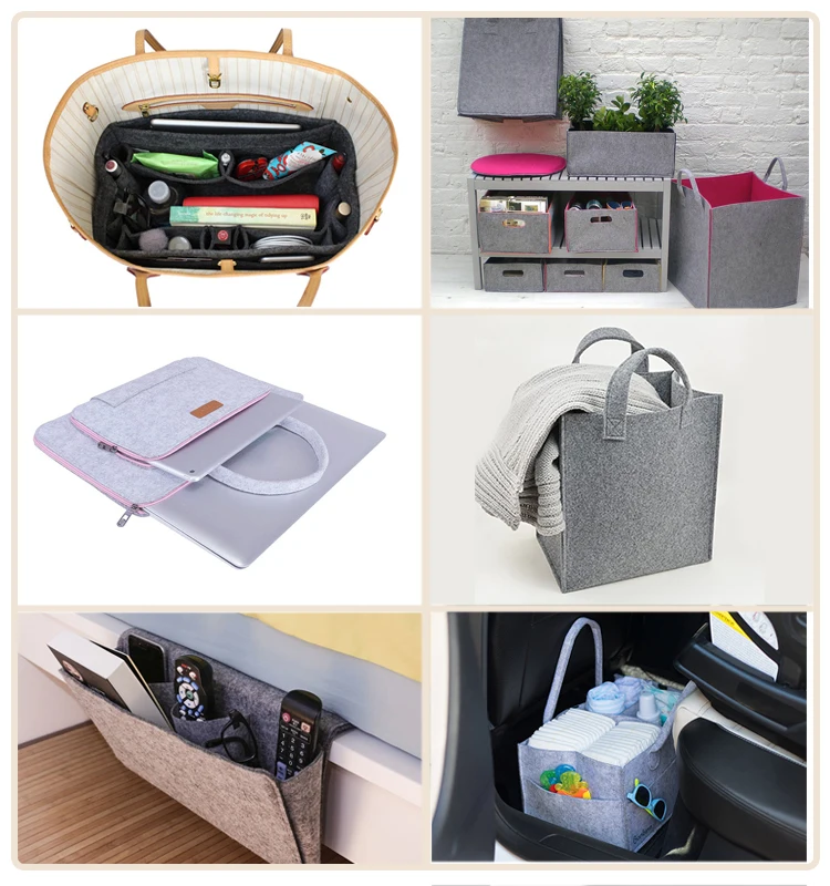 Heavy Duty Felt Baby Nursery Bag Caddy Organizer Storage Bin Felt Baby