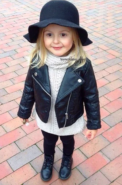 baby girl leather jacket