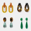 Artilady new products 2019 factory supplier stock statement large resin acrylic hoop earrings for women bridesmaid gift