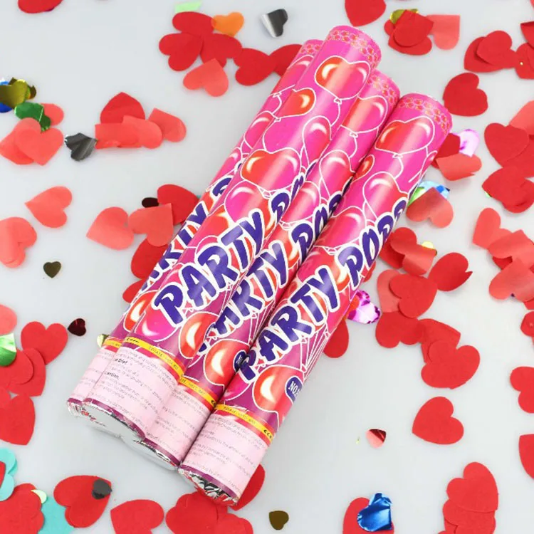 Heart Shape Party Poppers Confetti For Wedding Ceremony Celebration