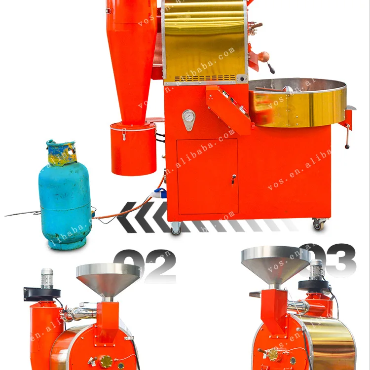 Gas Coffee Roaster/10kg 15kg Coffee Roasting Machine For Sale