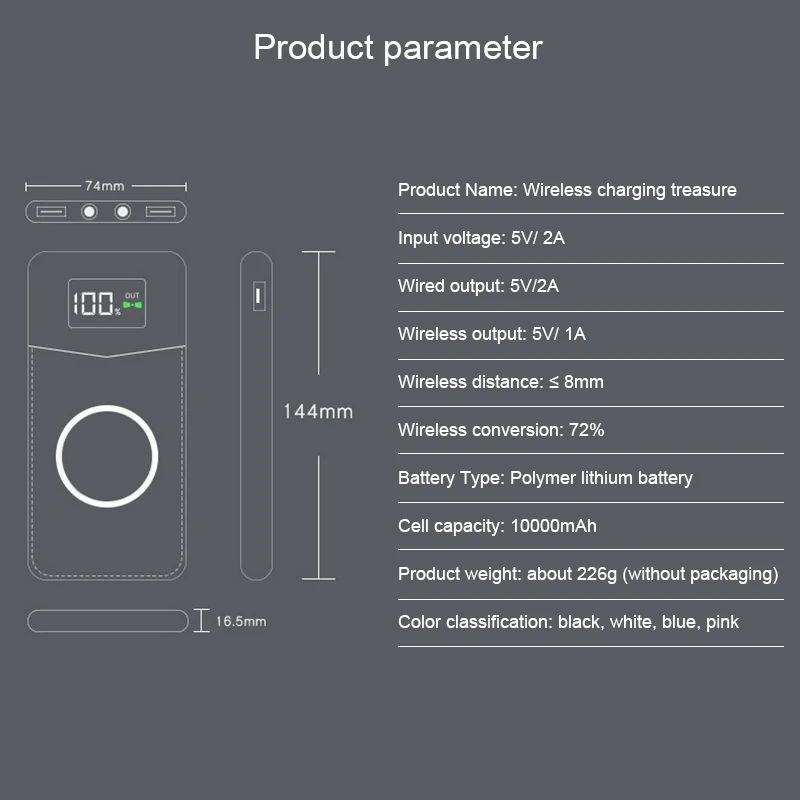 Mobile Phone 5V 2A Battery Qi Standard Wireless Charger for Samsung for Galaxy S7 - ANKUX.COM