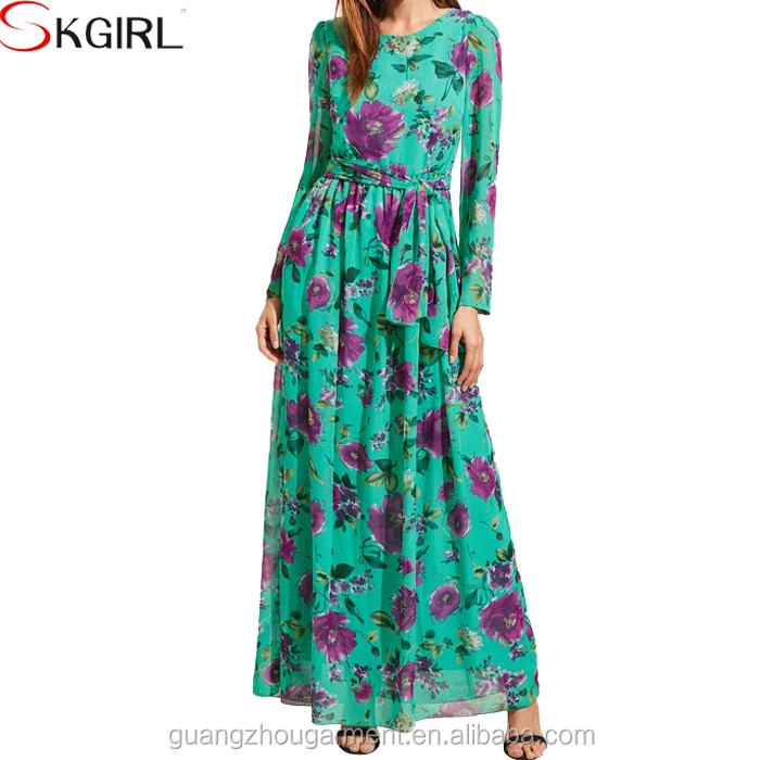 floral chiffon dress designs