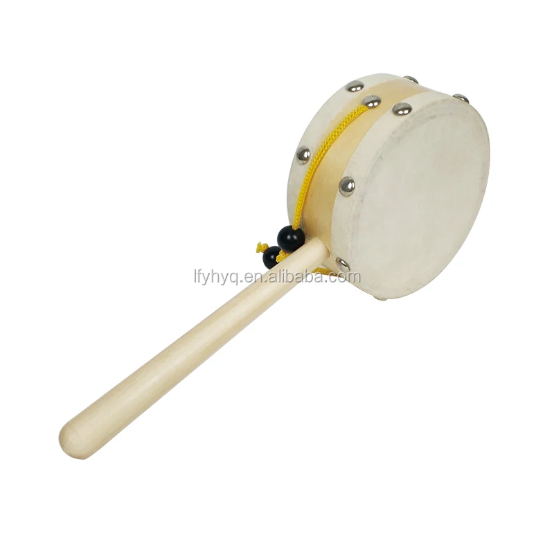 Baby Wooden Musical Toys Drum Rattles Toy Tambourine Educational Toy FA 