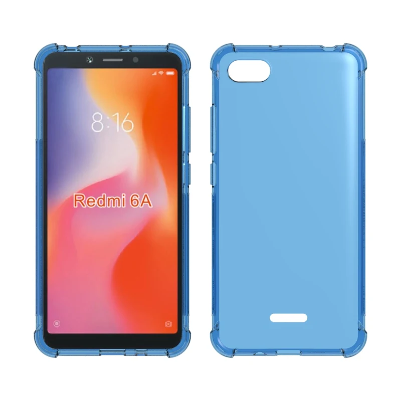 Transparent Shockproof soft Tpu cover case For Xiaomi Redmi 6 A