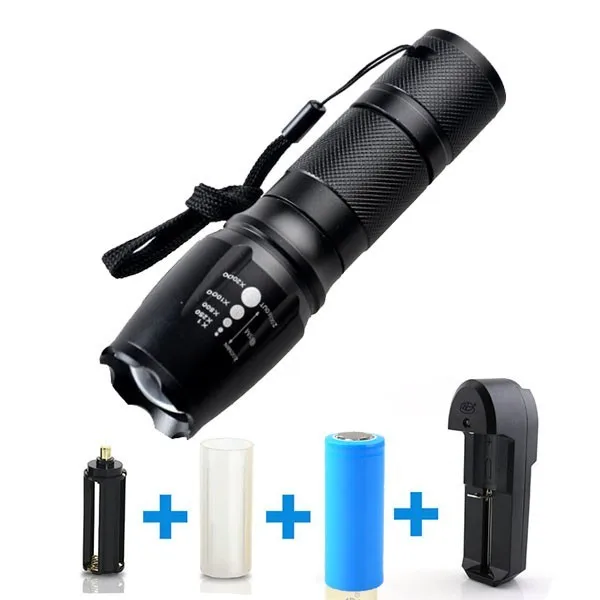 XM-L t6 zoom led torch 3000lm high power led focus torch