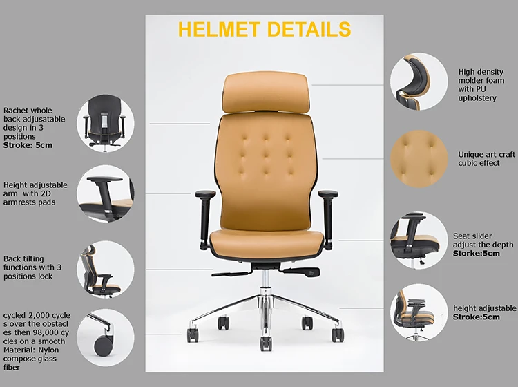 Cheemay fabric manager office executive chair with neck support