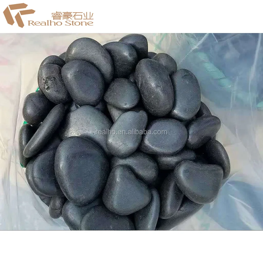 Wholesale Medium Polished Black River Pebbles Stone Rocks Buy