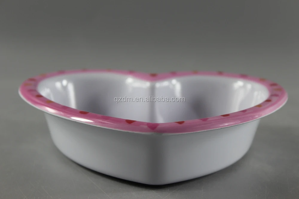 Popular Melamine Heart Shaped Dinner Bowls For Children