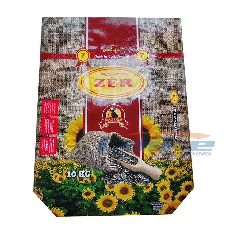 100% Virgin Bopp Laminated 10kg 25kg 50kg Sunflower Seed PP Woven Packing Bags Agricultural Seed Packaging Bag