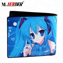 Пользовательские подросток милый мультфильм кошелек оптовая продажа из искусственной кожи аниме кошелек