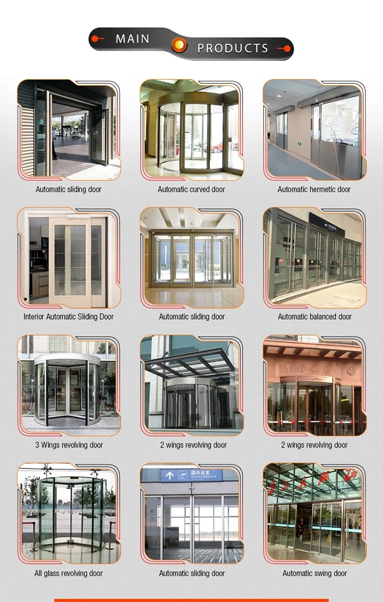 Easy Installation hotel glass revolving doors with best price