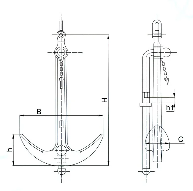 Рисунок адмиралтейского якоря