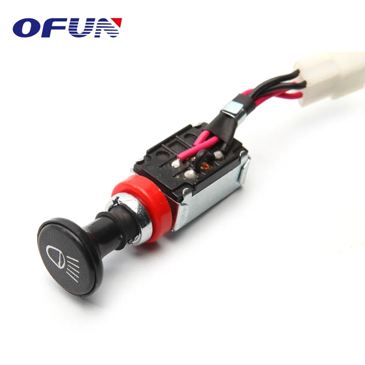 OFUN 48V 3 Wires Two-Level Headlight Push Button Switch JK211 For HELI Forklifts